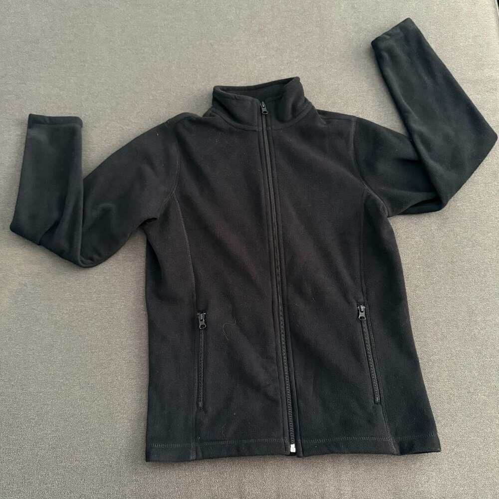 Lands End Black Zippered Fleece